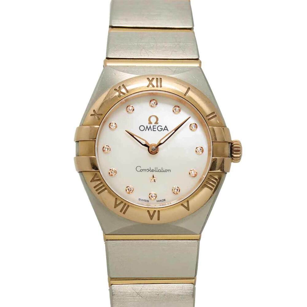 Omega Constellation 131 20 25 60 52 001 Ladies' Watch with 12 Diamonds, White...